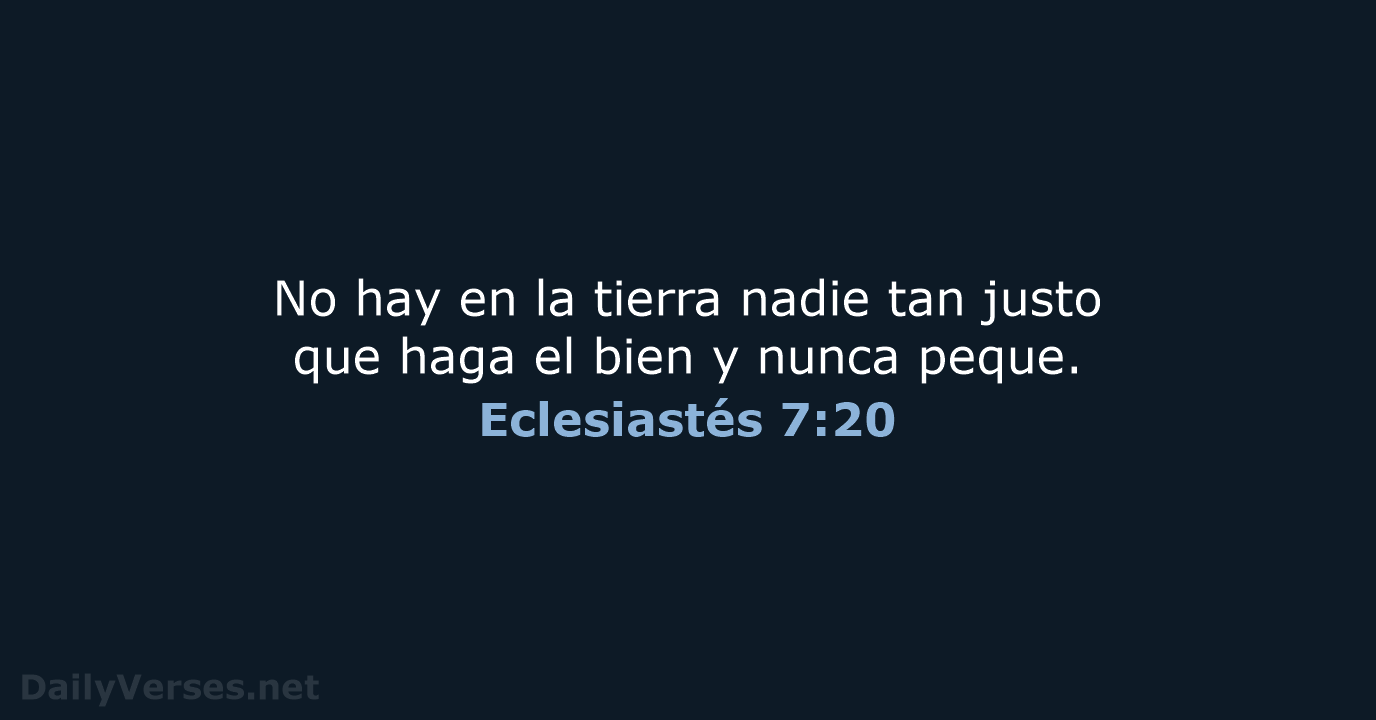 Eclesiastés 7:20 - NVI