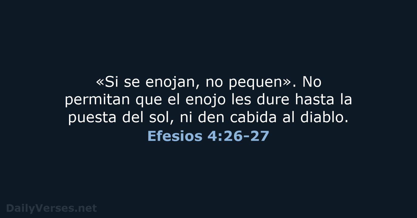 Efesios 4:26-27 - NVI
