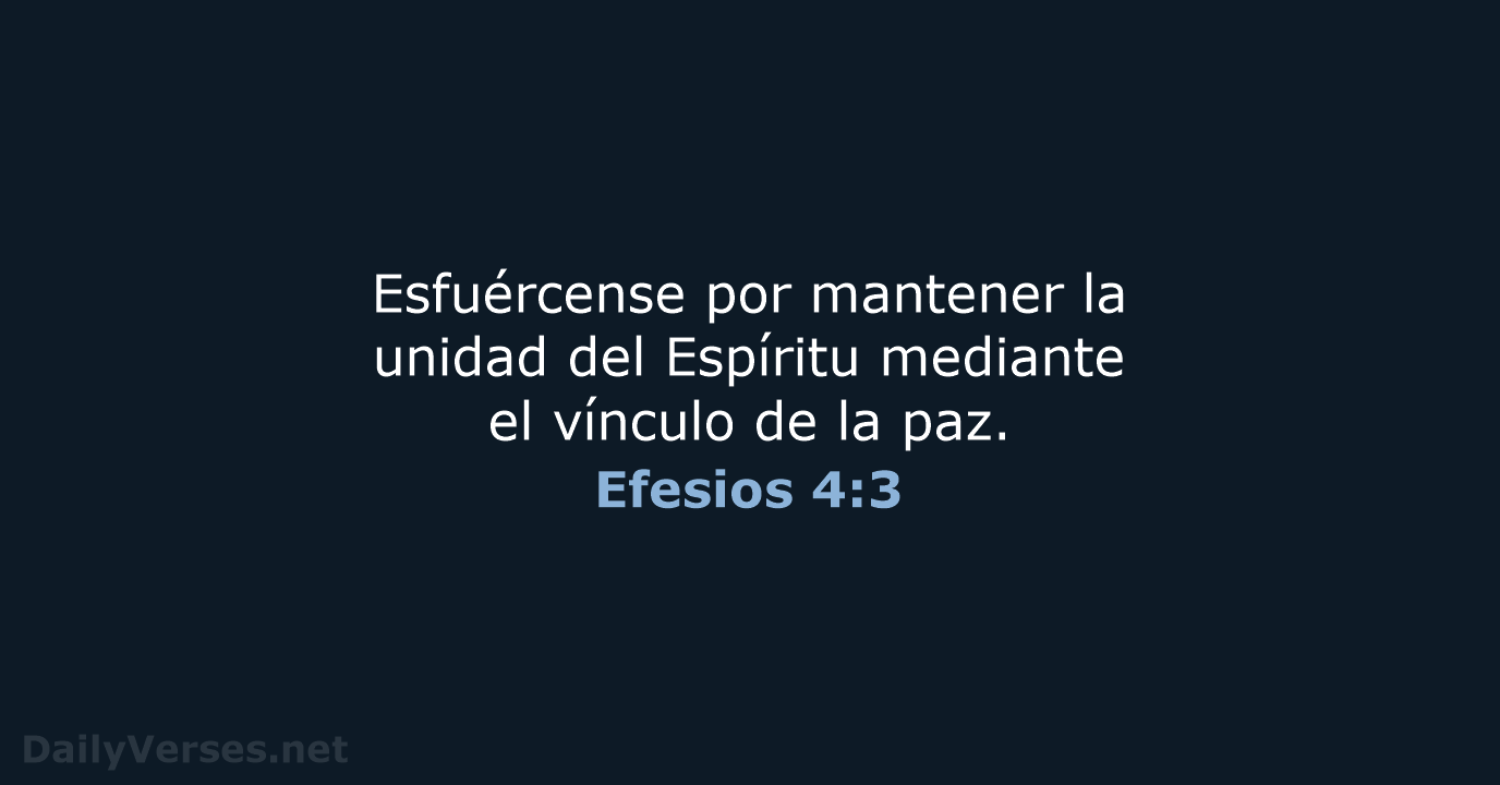 Efesios 4:3 - NVI