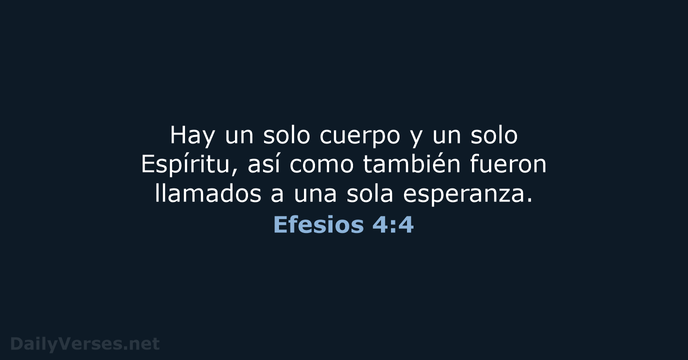 Efesios 4:4 - NVI