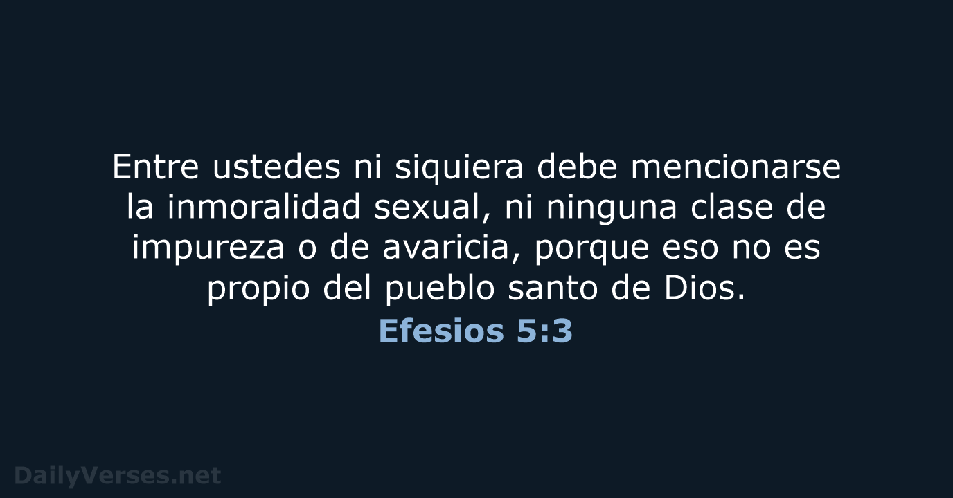 Efesios 5:3 - NVI
