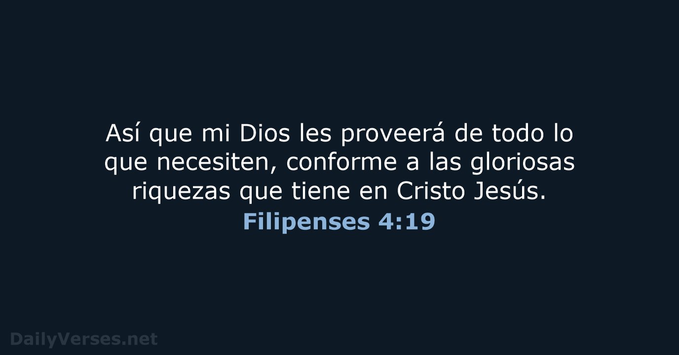 Filipenses 4:19 - NVI