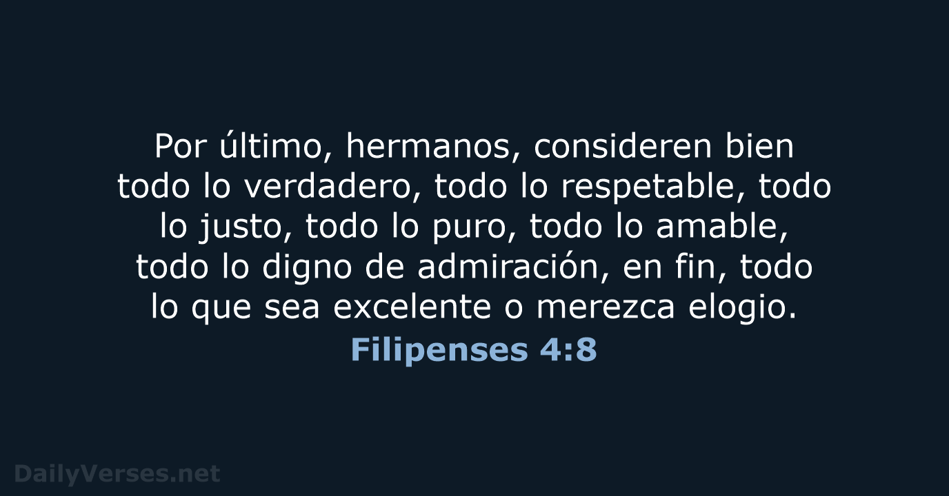 Filipenses 4:8 - NVI