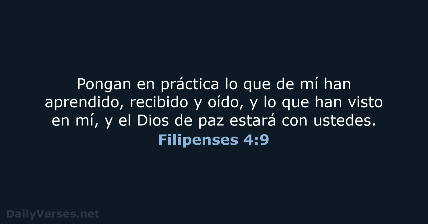 Filipenses 4:9 - NVI