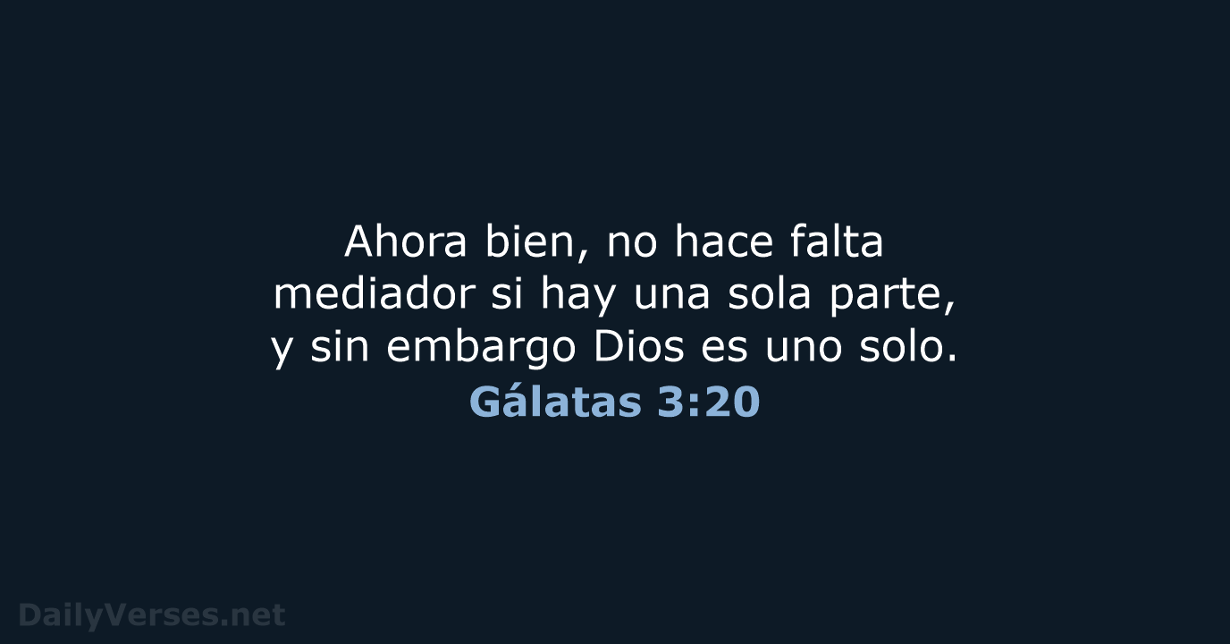 Gálatas 3:20 - NVI