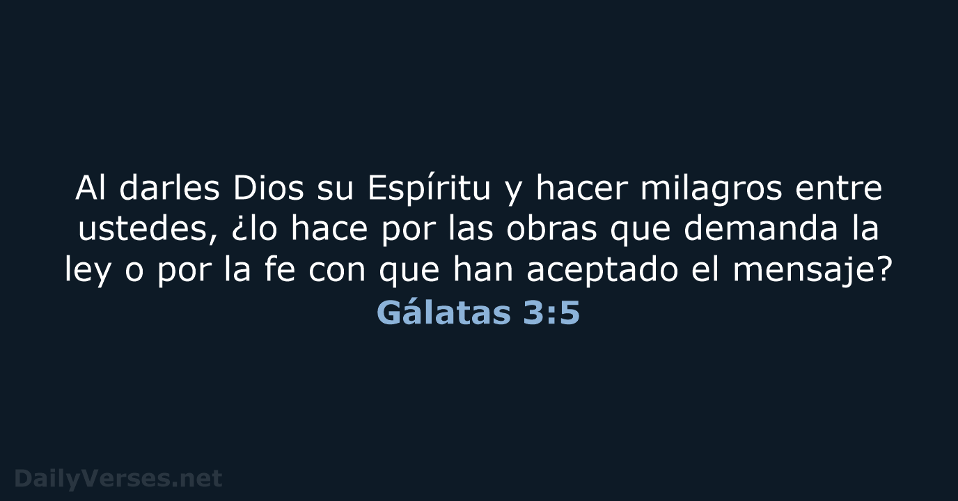 Gálatas 3:5 - NVI