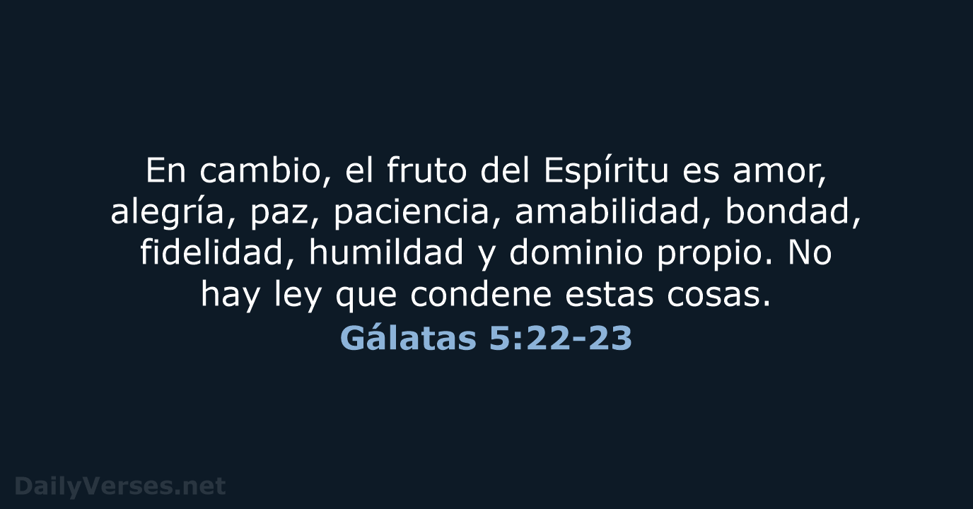 Gálatas 5:22-23 - NVI