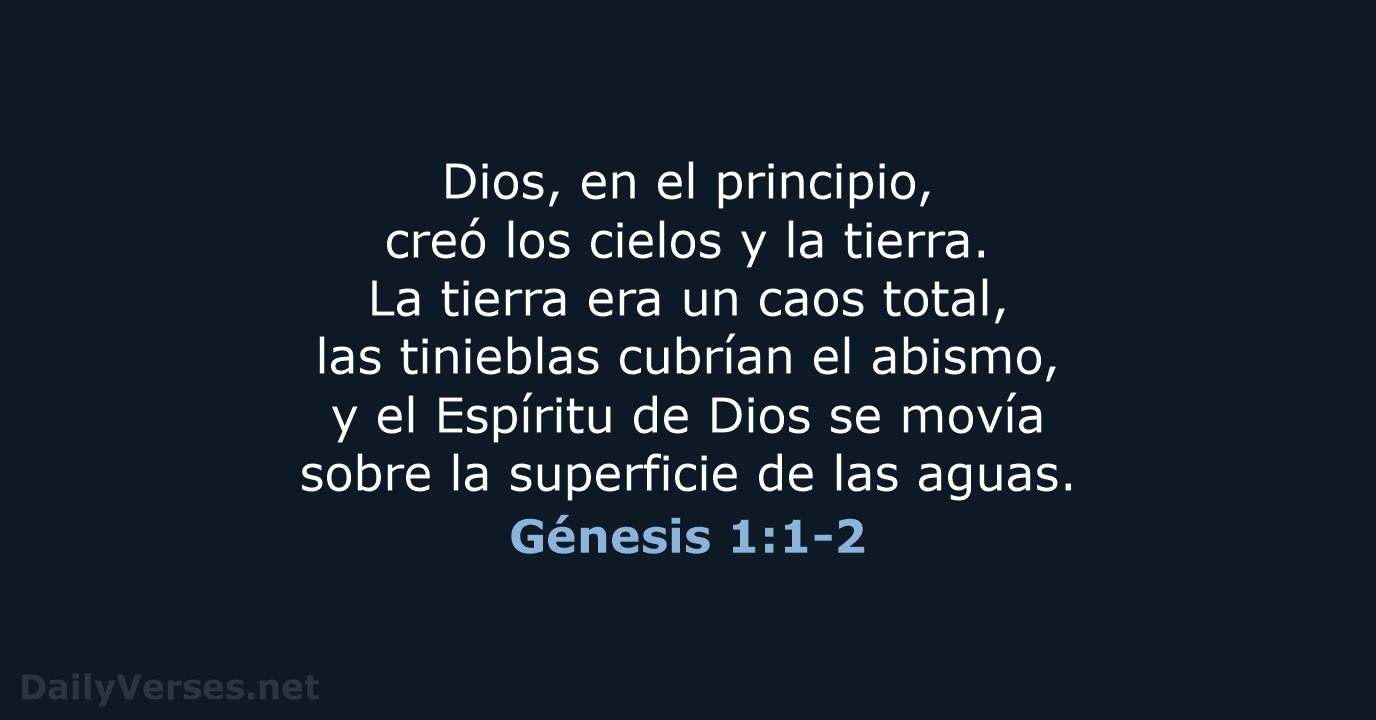 Génesis 1:1-2 - NVI