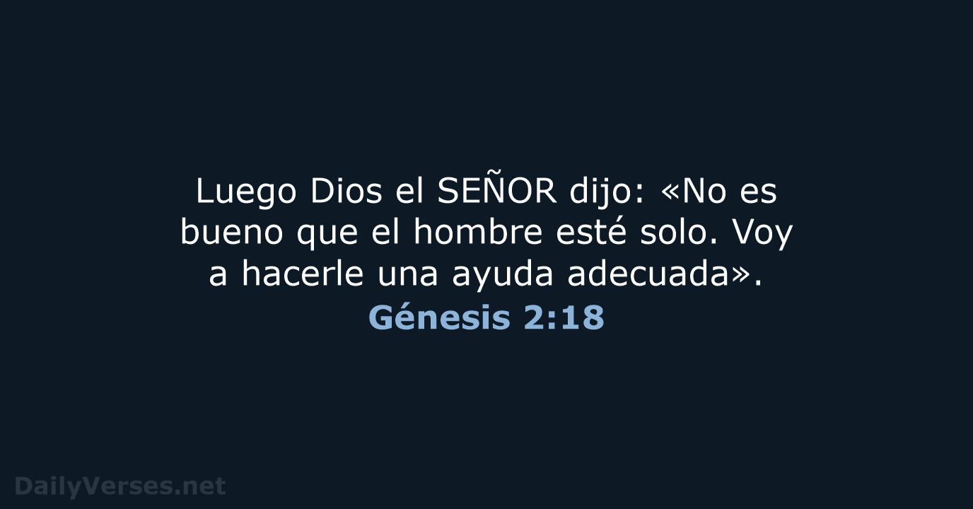 Génesis 2:18 - NVI