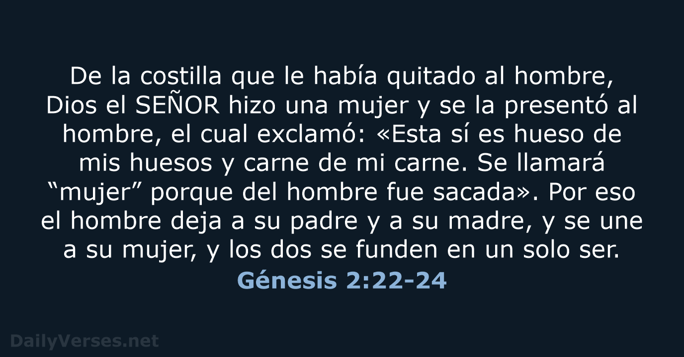 Génesis 2:22-24 - NVI