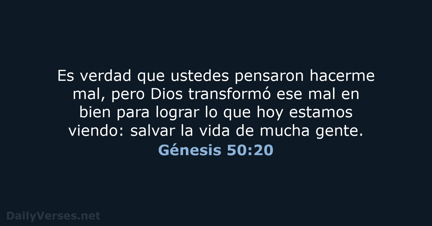 Génesis 50:20 - NVI