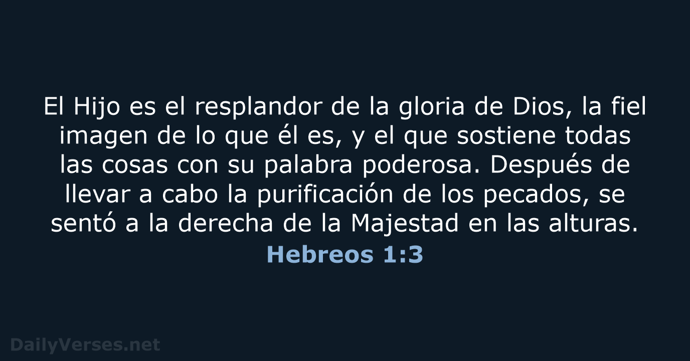Hebreos 1:3 - NVI