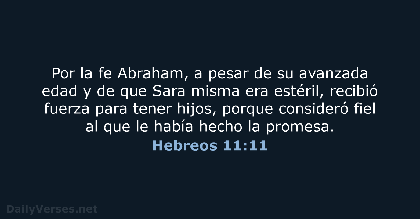 Hebreos 11:11 - NVI