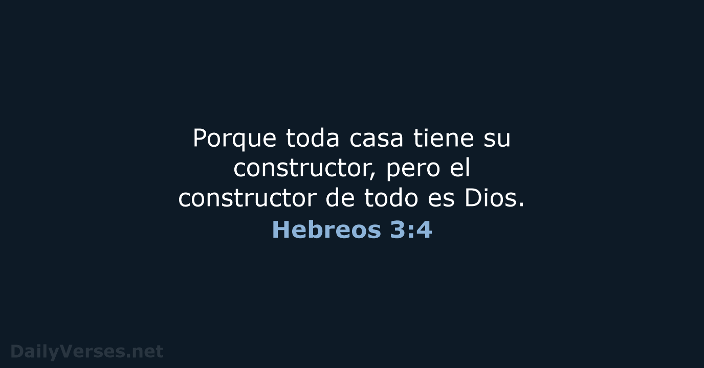 Hebreos 3:4 - NVI