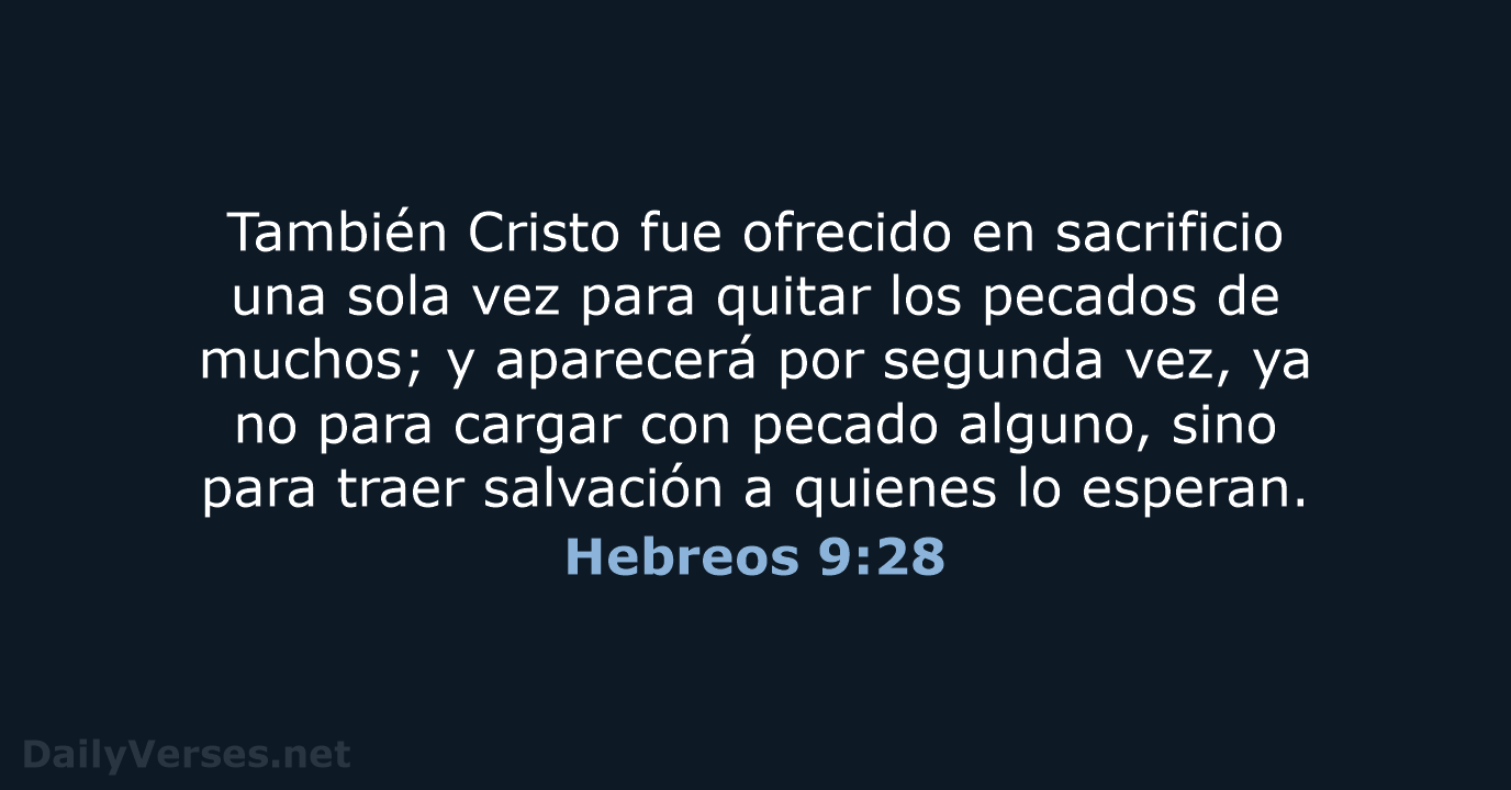 Hebreos 9:28 - NVI