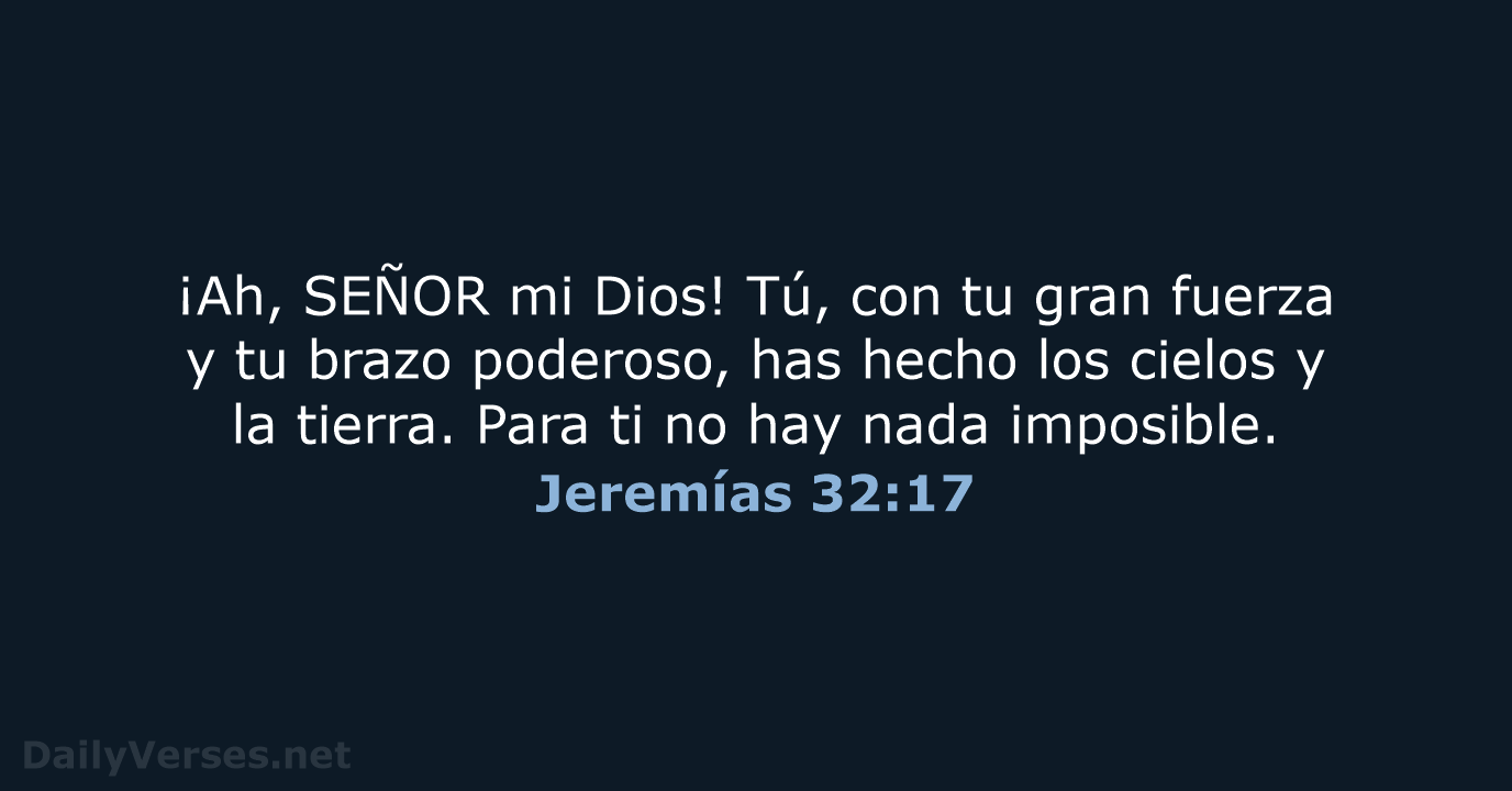 Jeremías 32:17 - NVI