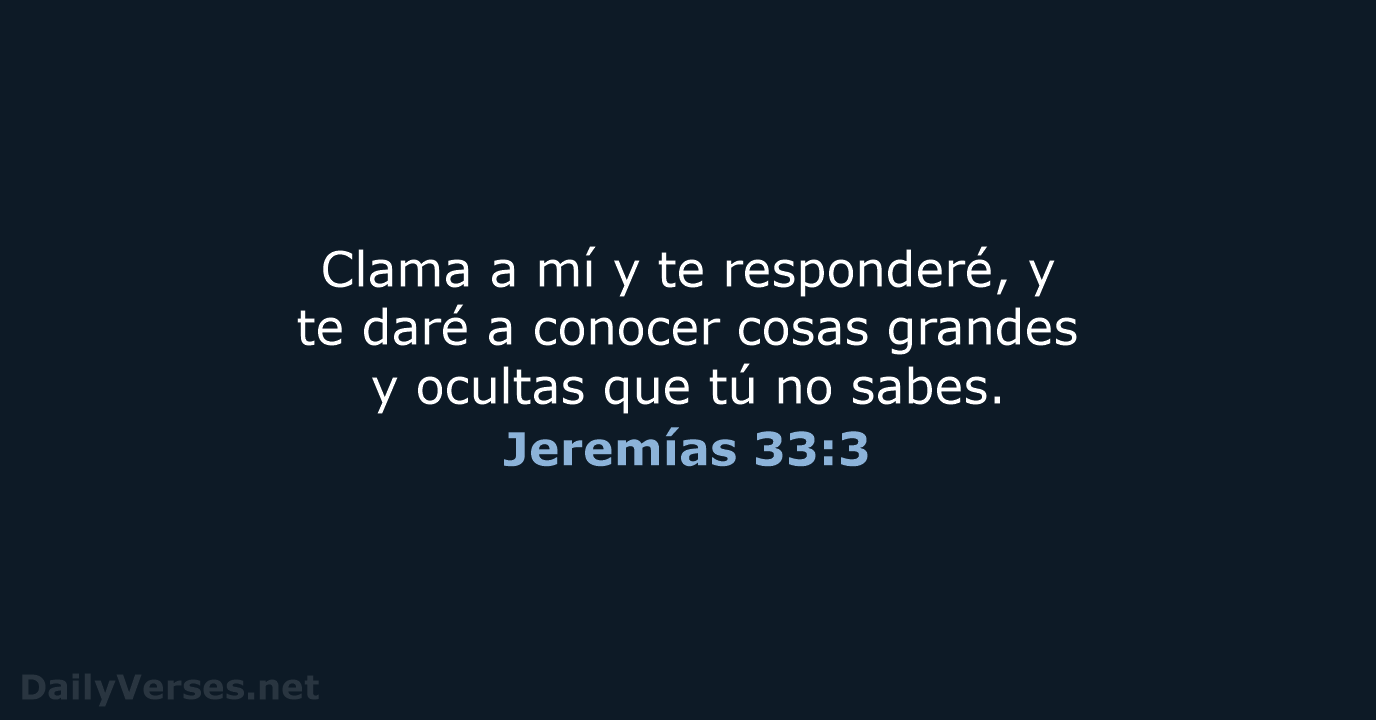 Jeremías 33:3 - NVI