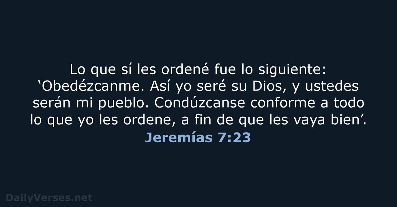 Jeremías 7:23 - NVI