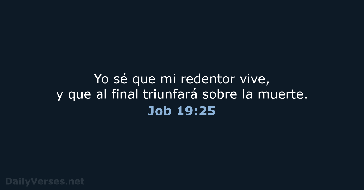 Job 19:25 - NVI