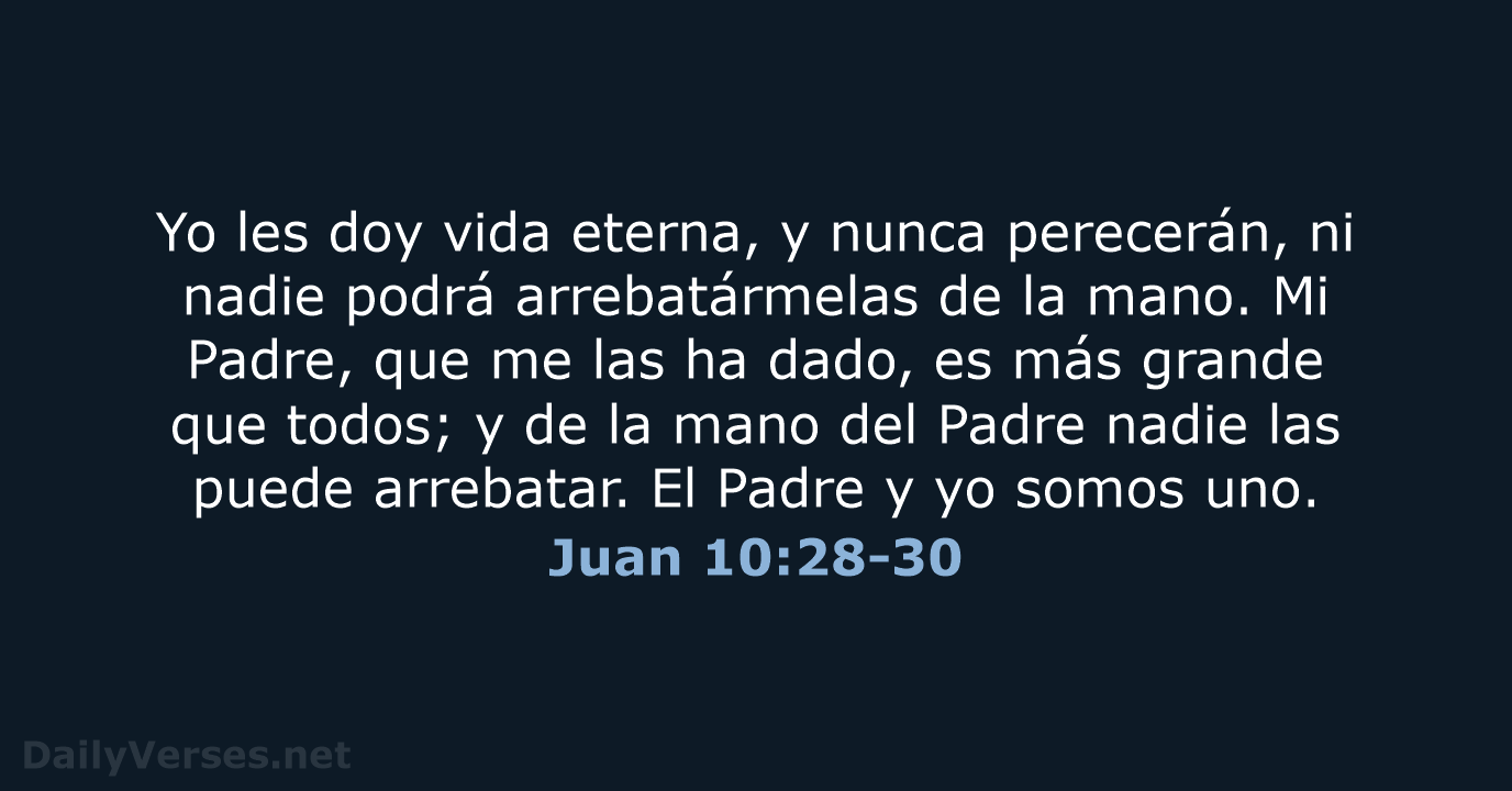 Juan 10:28-30 - NVI