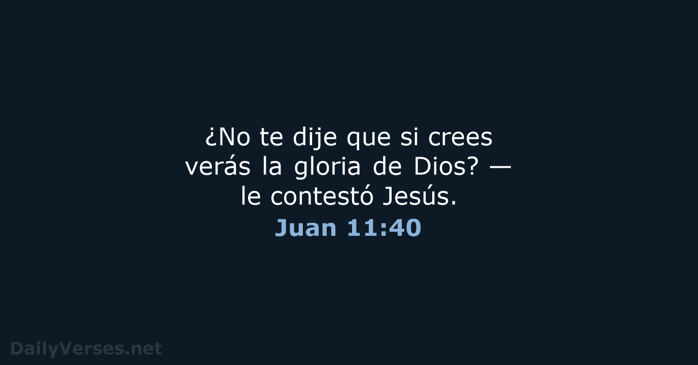 Juan 11:40 - NVI