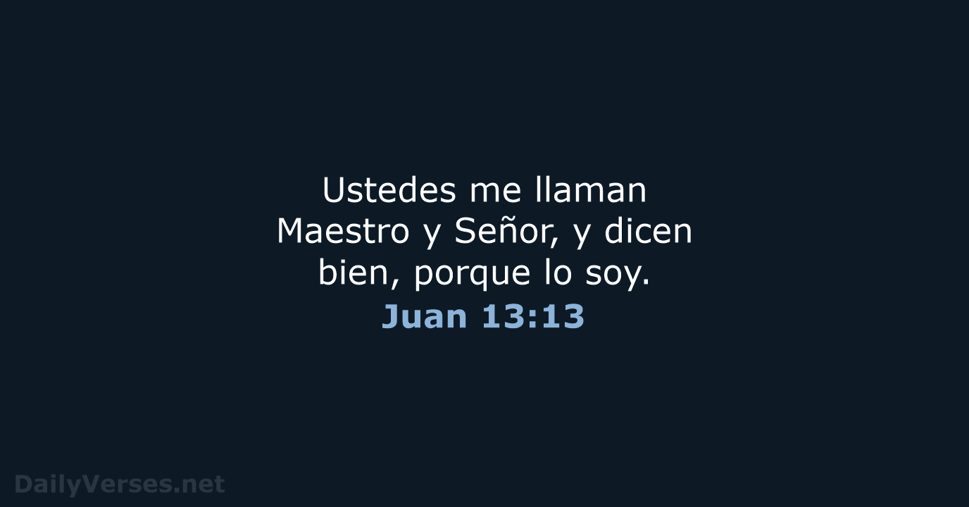 Juan 13:13 - NVI
