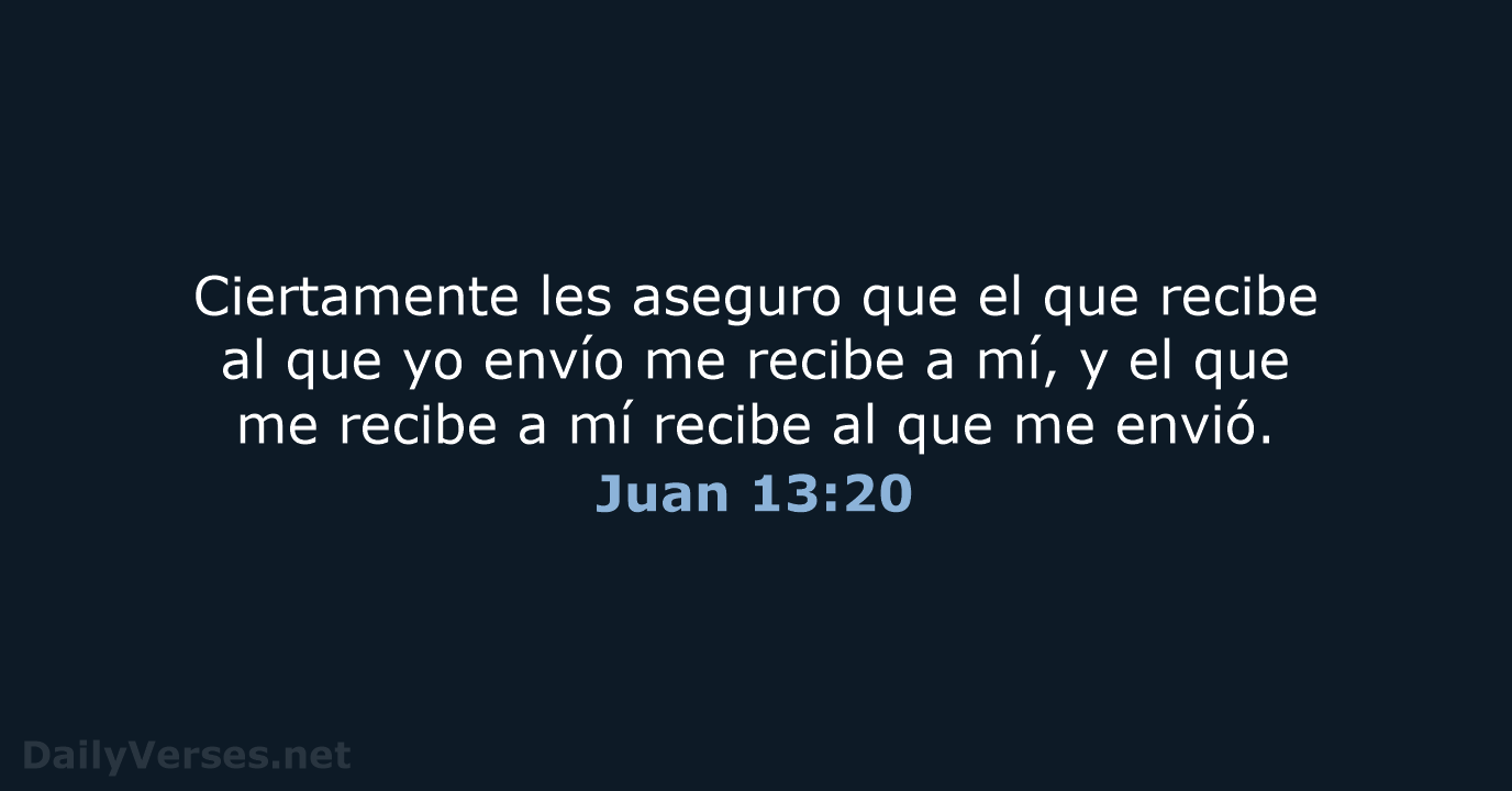Juan 13:20 - NVI
