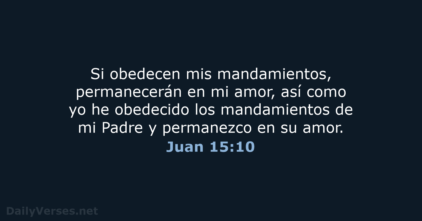 Juan 15:10 - NVI