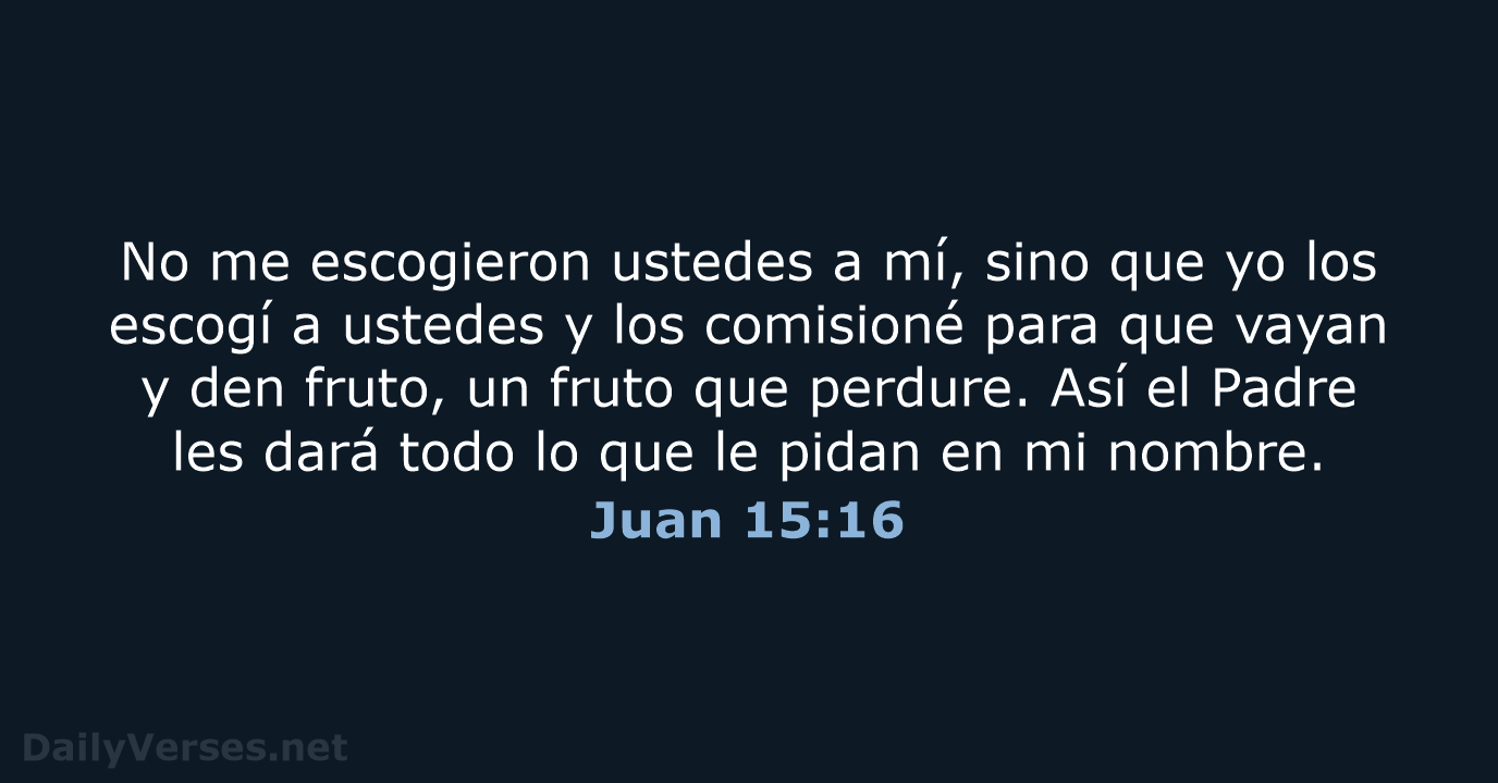 Juan 15:16 - NVI