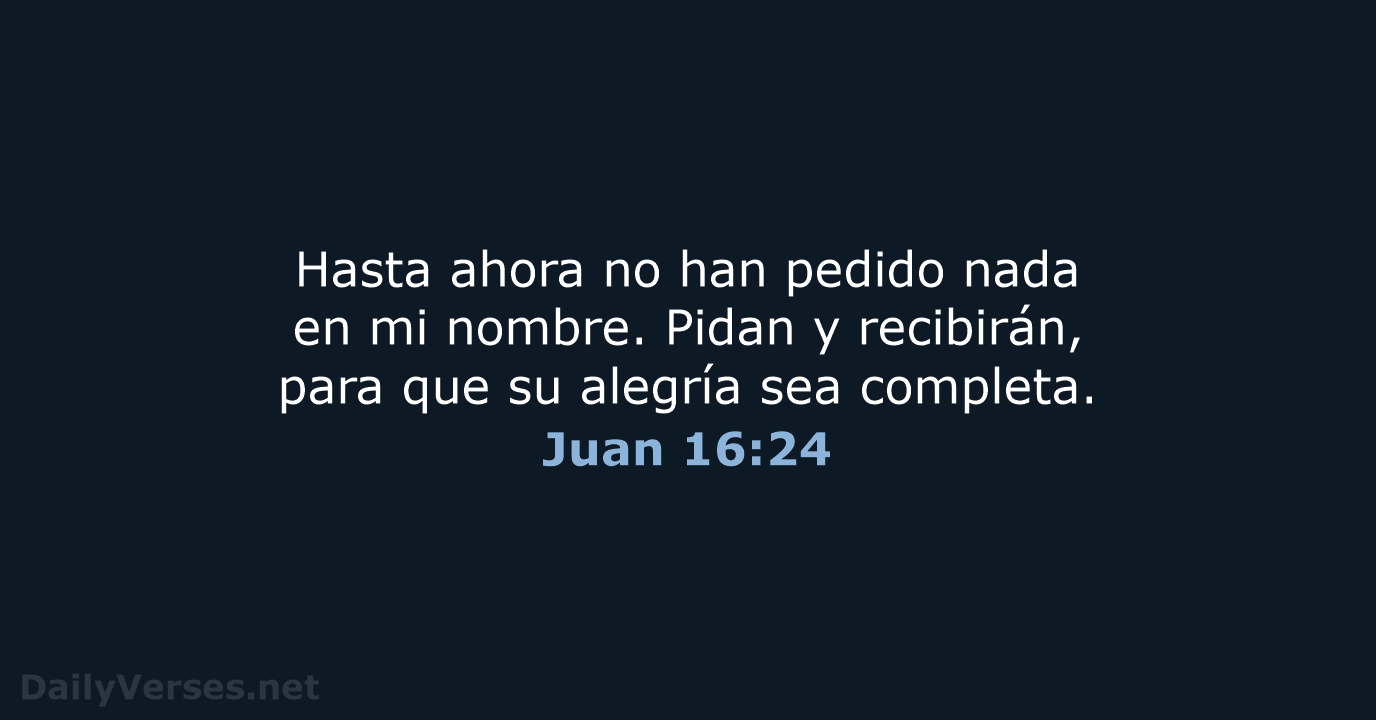 Juan 16:24 - NVI
