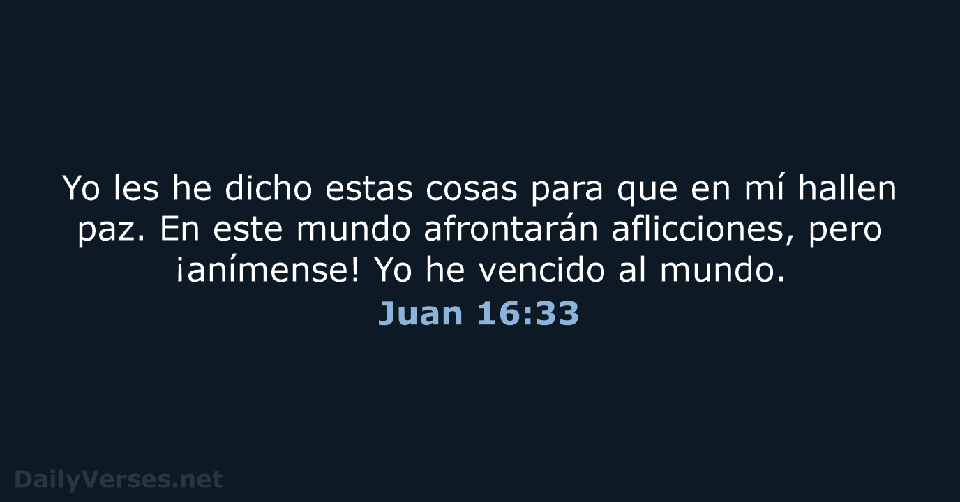Juan 16:33 - NVI