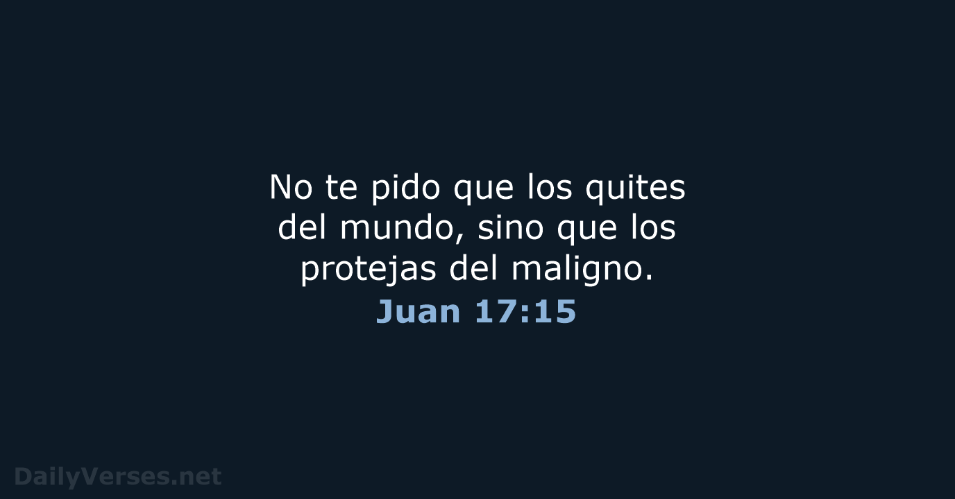 Juan 17:15 - NVI