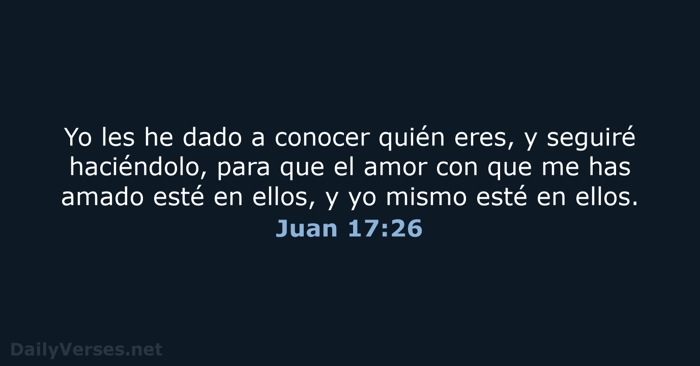 Juan 17:26 - NVI