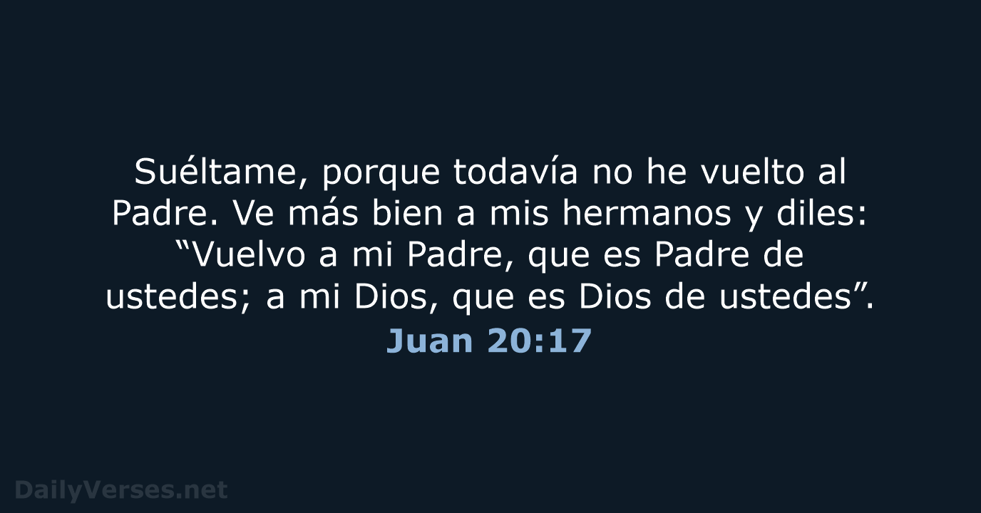 Juan 20:17 - NVI