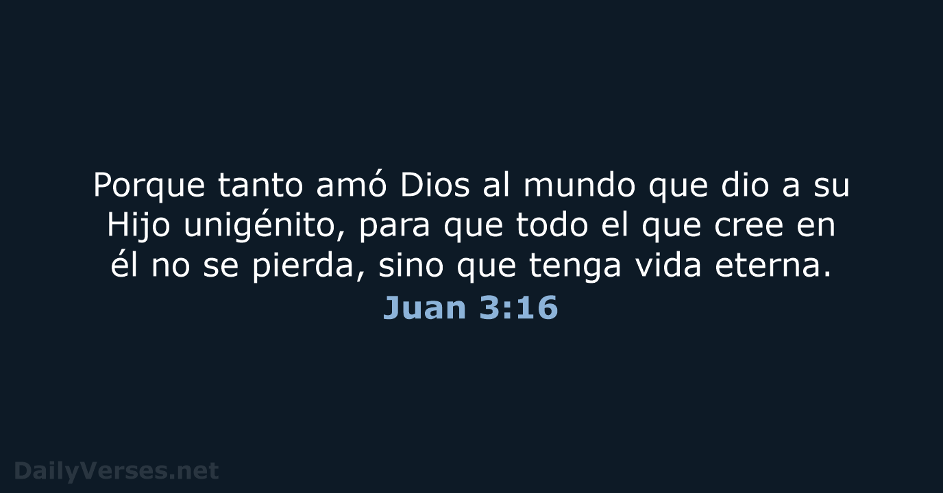 Juan 3:16 - NVI