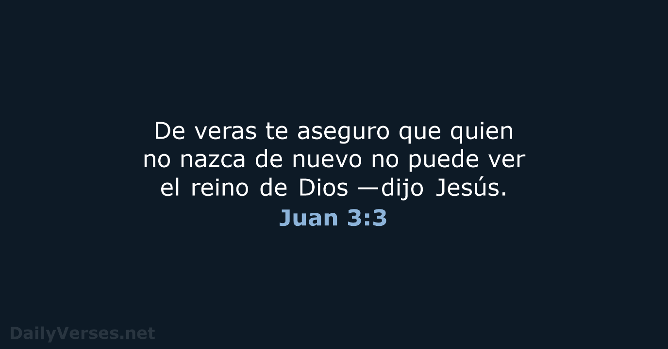 Juan 3:3 - NVI