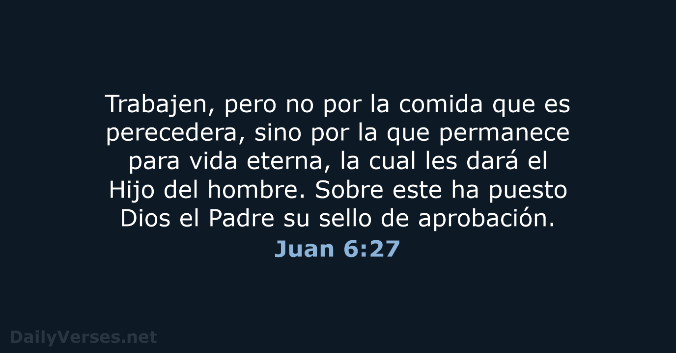 Juan 6:27 - NVI