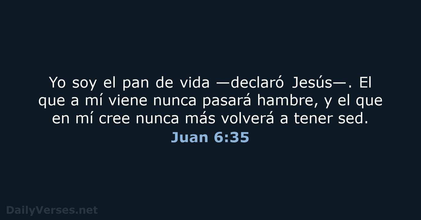 Juan 6:35 - NVI