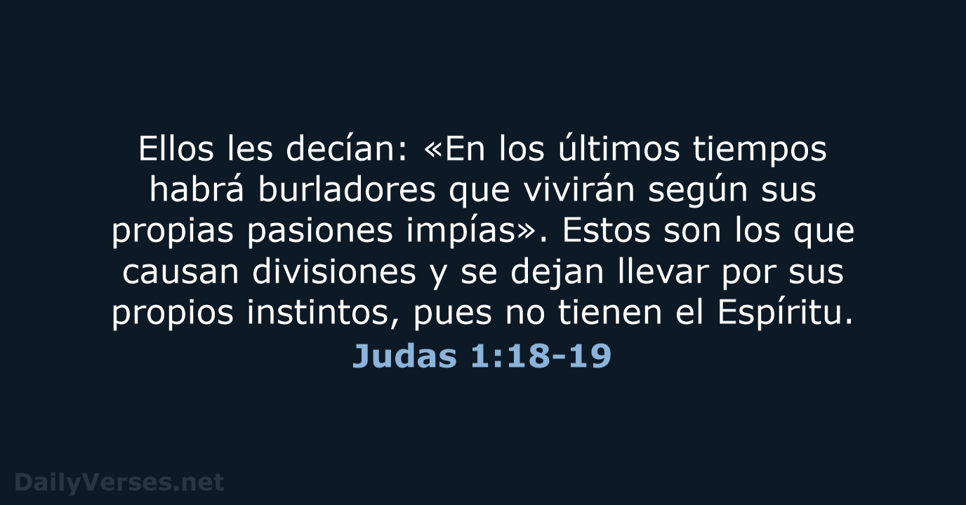 Judas 1:18-19 - NVI