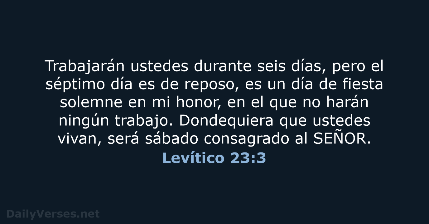 Levítico 23:3 - NVI