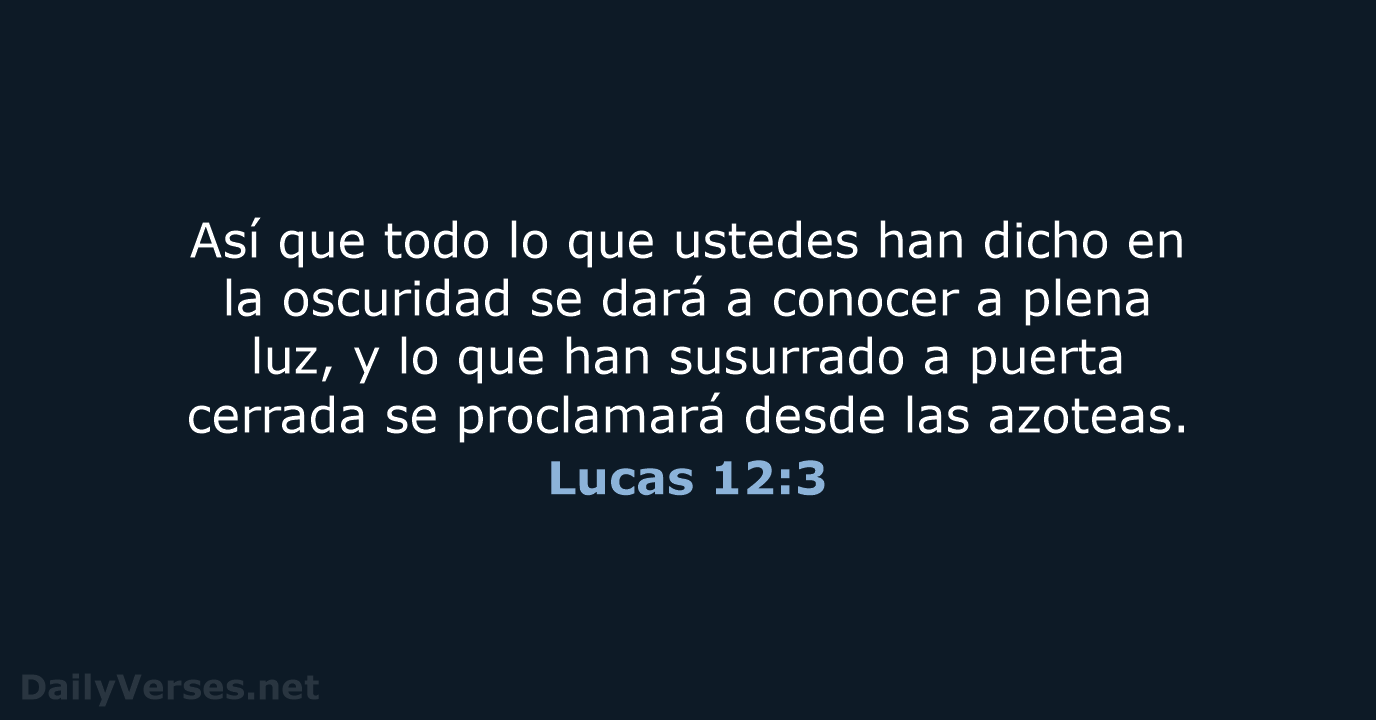 Lucas 12:3 - NVI