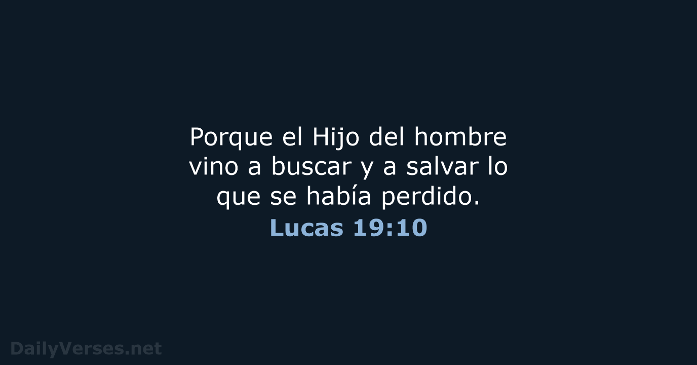 Lucas 19:10 - NVI