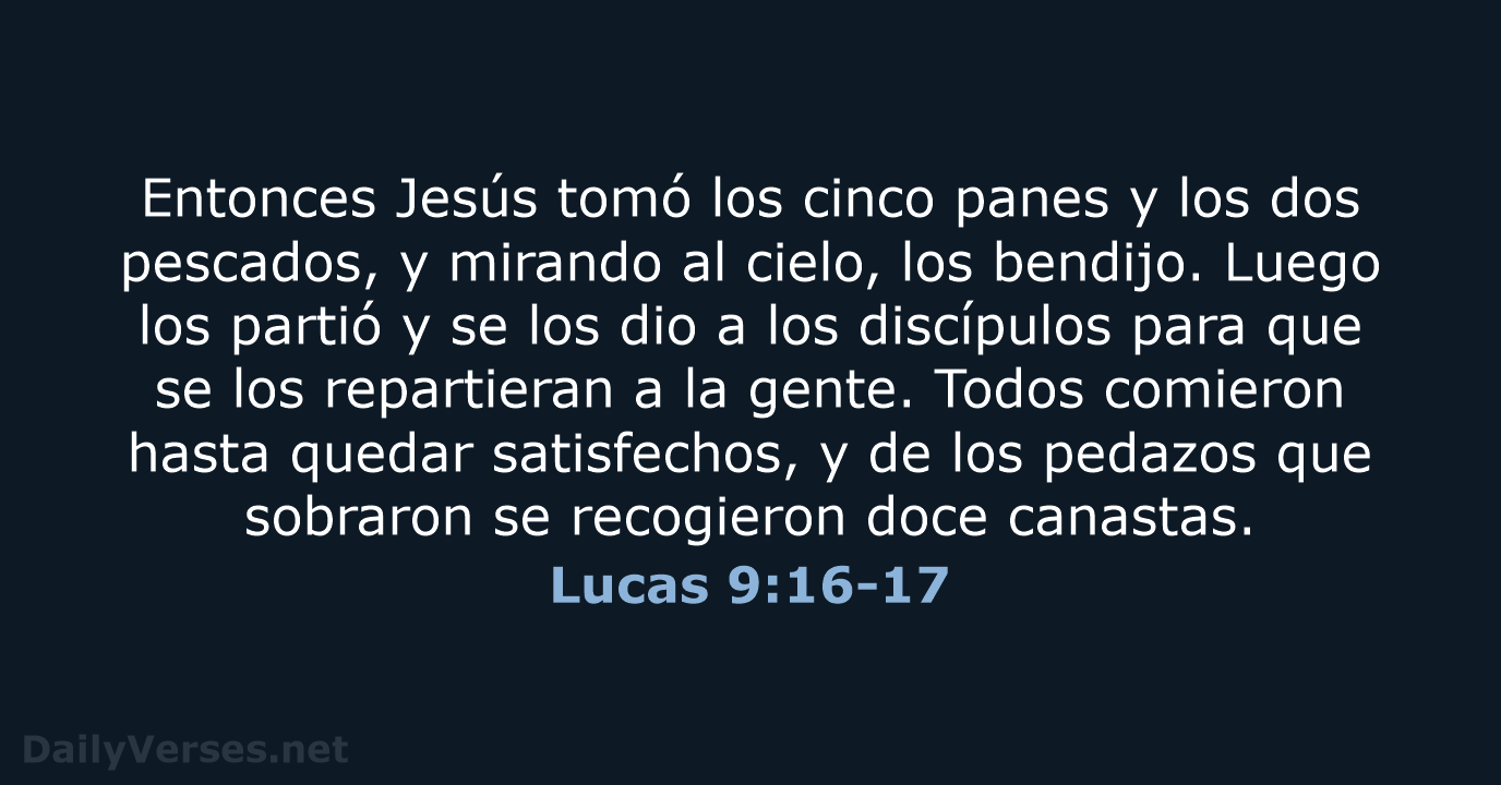 Lucas 9:16-17 - NVI