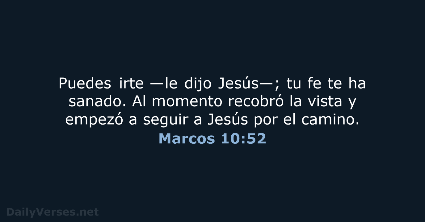 Marcos 10:52 - NVI