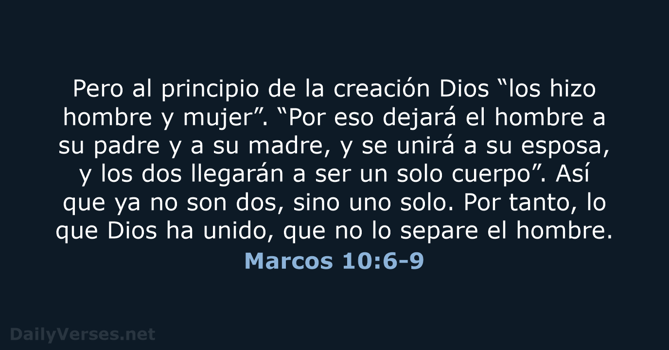 Marcos 10:6-9 - NVI