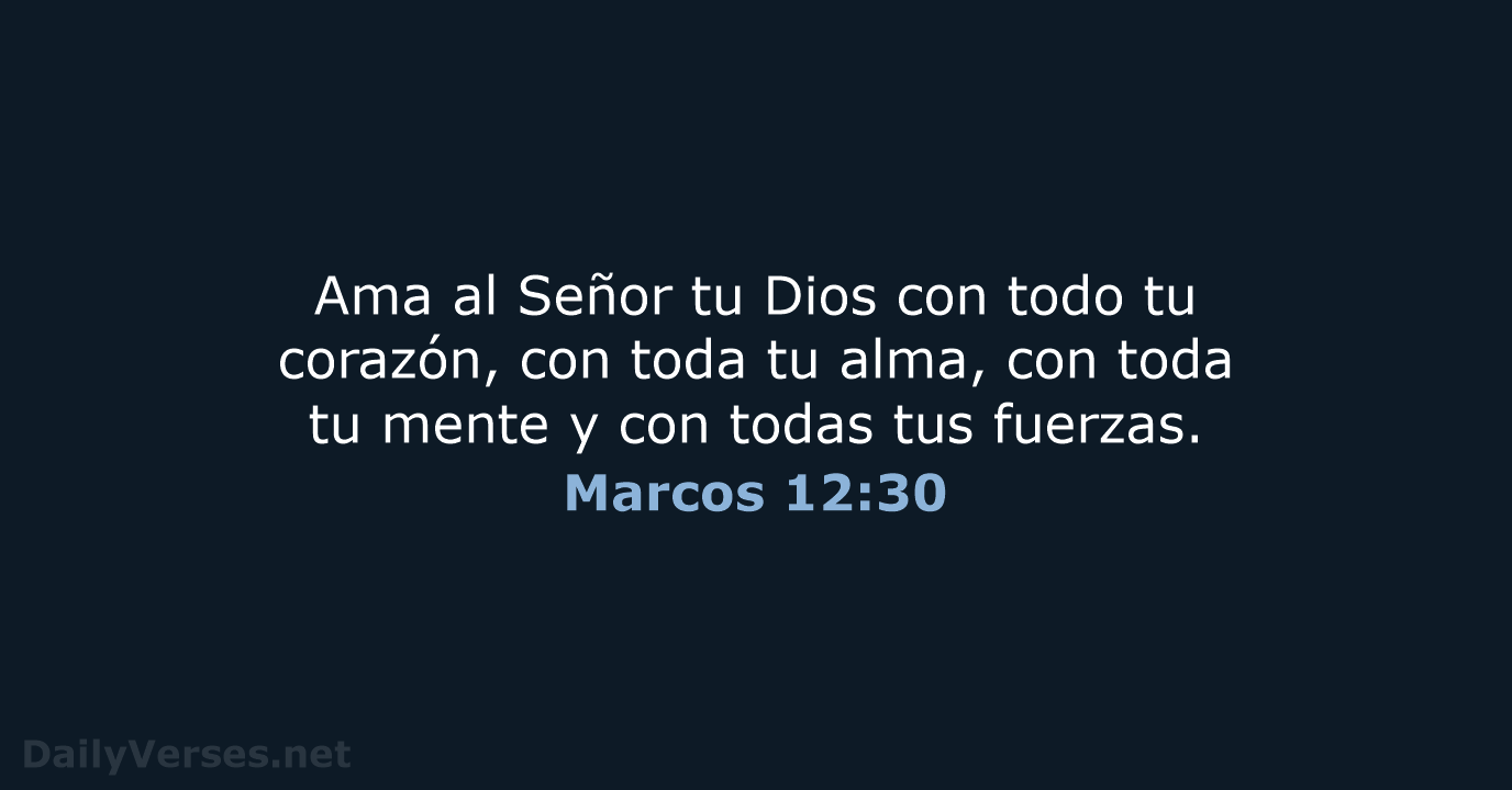 Marcos 12:30 - NVI