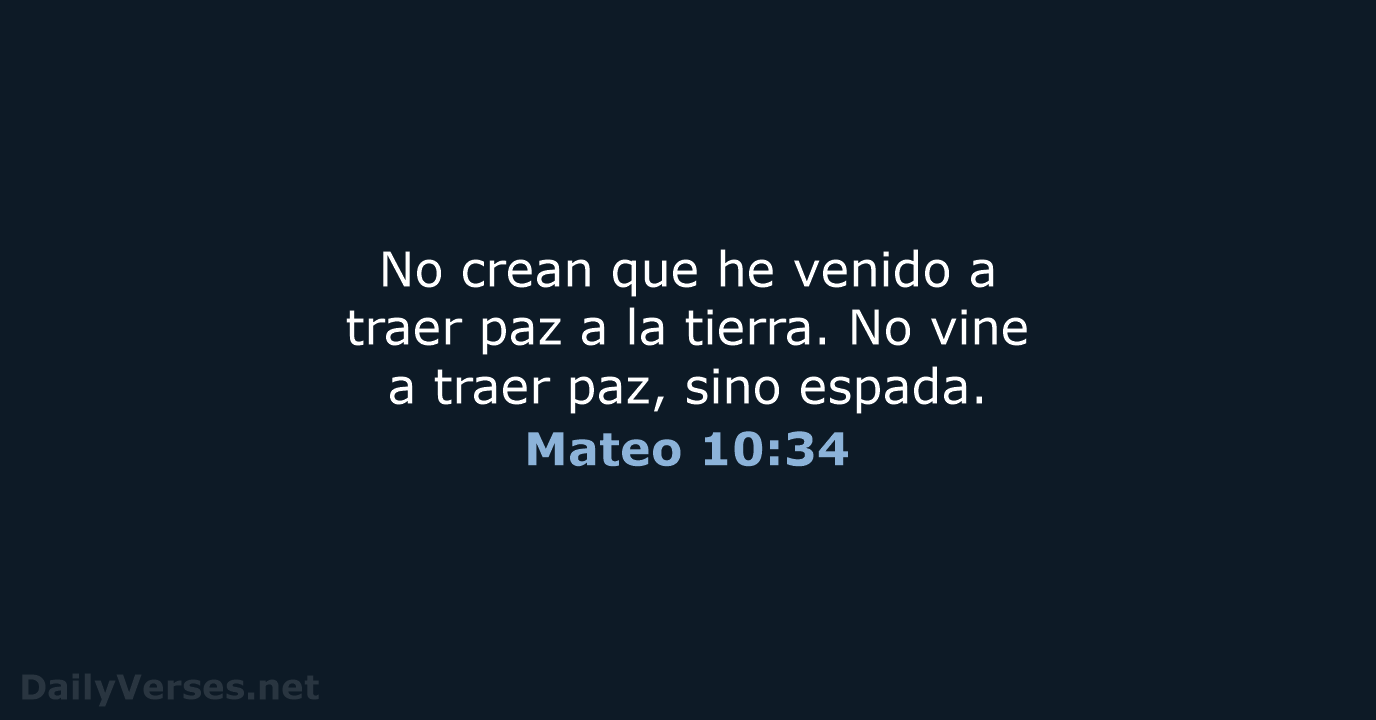 Mateo 10:34 - NVI