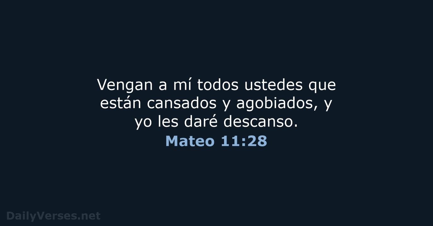 Mateo 11:28 - NVI