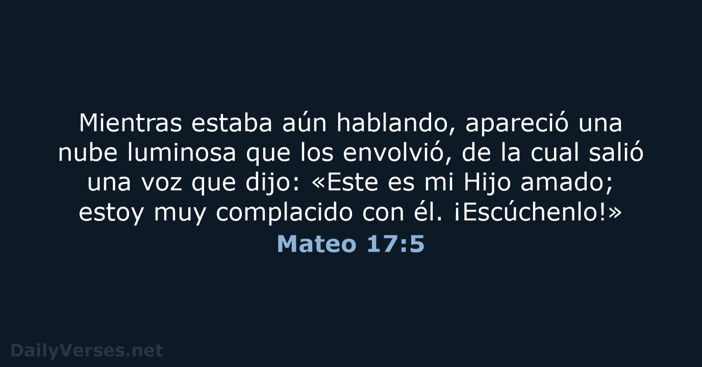 Mateo 17:5 - NVI