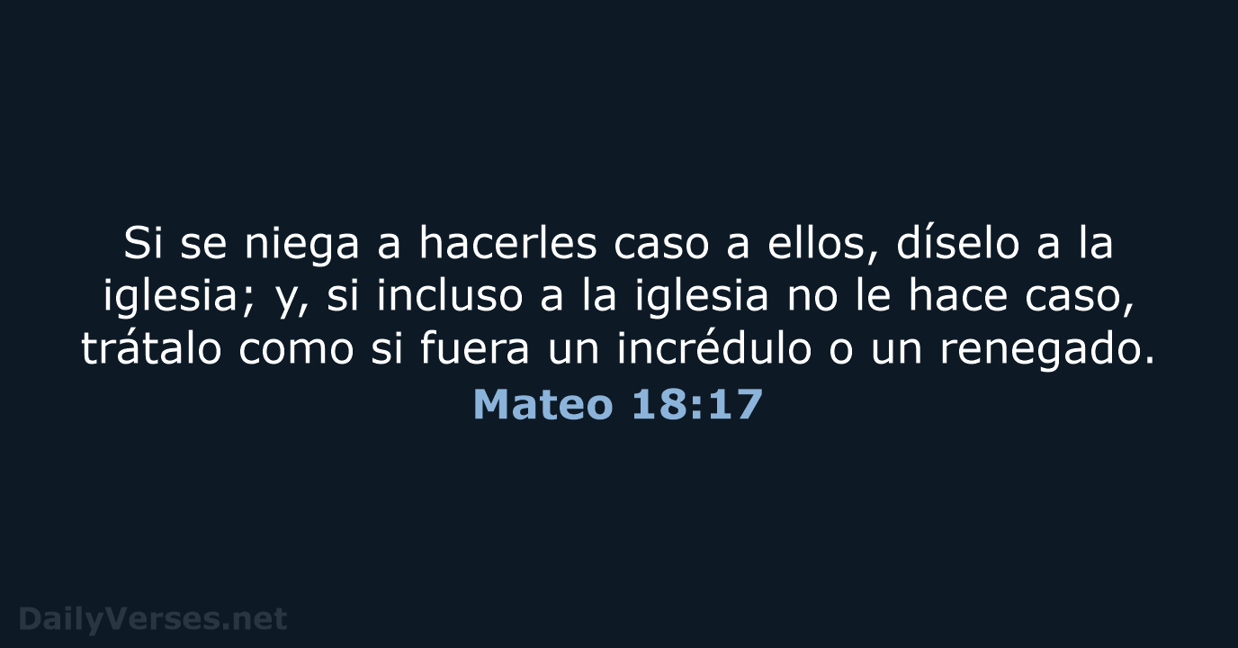 Mateo 18:17 - NVI